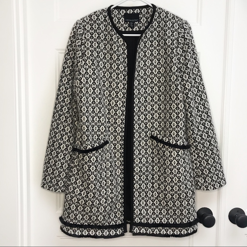 Cynthia Rowley Open Fringe Coat